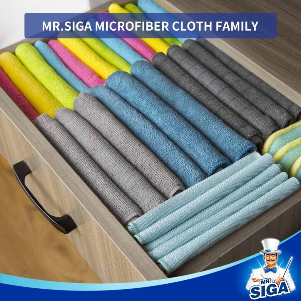 MR.SIGA Microfiber Cleaning Cloth,Pack of 12, Size:32 x 32 cm